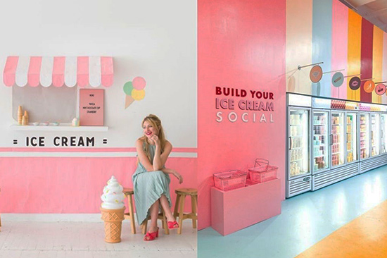 6 Ý tưởng trang trí quán kem nhỏ độc đáo & đẹp mắt thu hút
